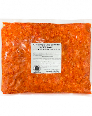 Don Tino | Chorizo en pasta. Presentación: Paquete 1.0 kg.