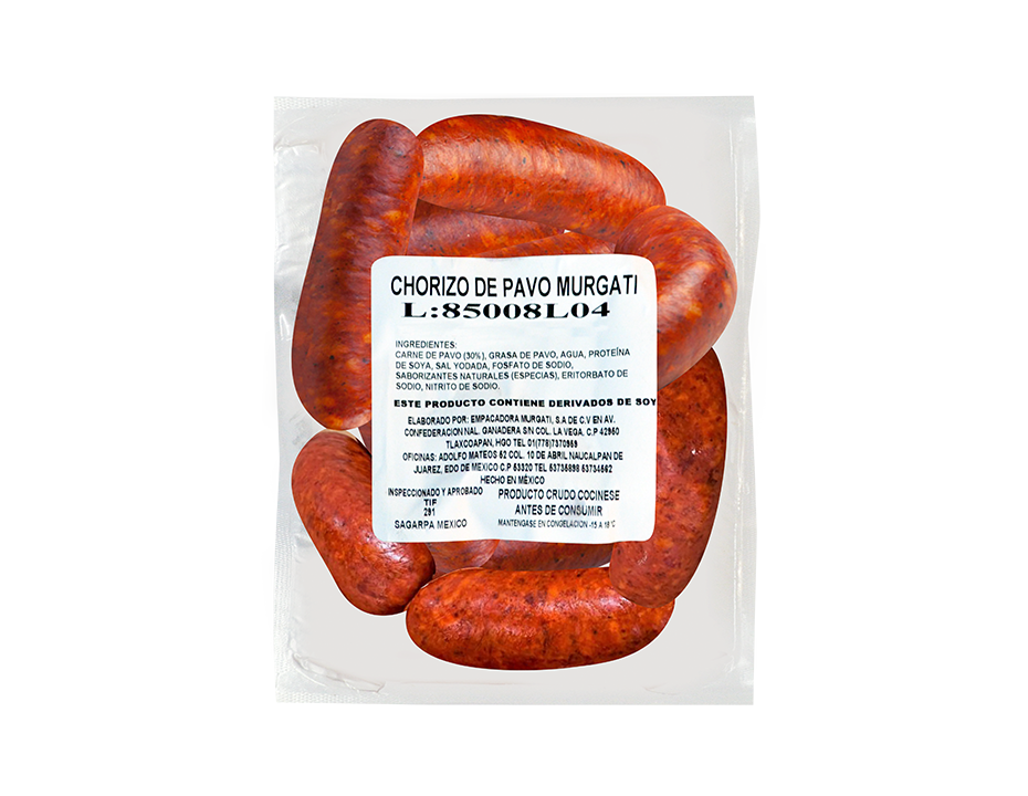 Murgati | Chorizo de pavo Paquete 500 gr MG3102