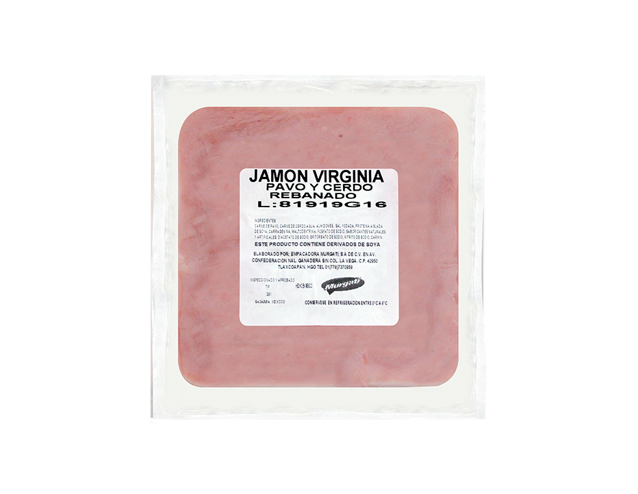 Murgati | Jamón Virginia de pavo-cerdo Paquete 1.0 kg cuadro MG1529